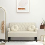 Vidaxl banc avec dossier banquette avec accoudoirs si�ge de salon meuble de salle de s�jour chambre � ...