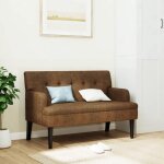 Vidaxl banc avec dossier canap� avec accoudoir banquette avec pieds en bois si�ge de salon salle de s�jour ...