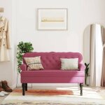 Vidaxl banc avec dossier canap� avec accoudoir banquette avec pieds en bois si�ge de salon salle de s�jour ...