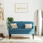 Vidaxl banc avec dossier canap� avec accoudoir banquette avec pieds en bois si�ge de salon salle de s�jour ...
