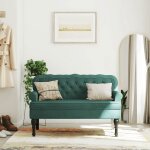 Vidaxl banc avec dossier canap� avec accoudoir banquette avec pieds en bois si�ge de salon salle de s�jour ...