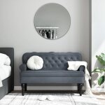 Vidaxl banc avec dossier canap� avec accoudoir banquette avec pieds en bois si�ge de salon salle de s�jour ...