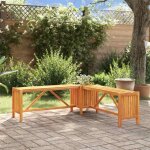 Vidaxl banc de jardin et jardini�re banc de patio banc de terrasse banc dext�rieur et jardini�re 117x117x40 ...