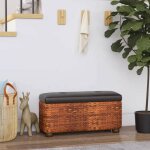 Vidaxl lot de 2 bancs de rangement avec coussin bout de lit si�ges de couloir salon salle de s�jour entr�e ...