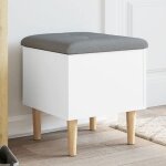 Vidaxl banc de rangement coffre avec couvercle banc  chaussures avec sige tabouret de salon moderne ...