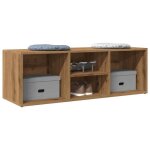 Vidaxl banc de rangement  chaussures chne artisanal 105x35x35 cm banc pour chaussures tagre  chaussures ...