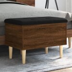 Vidaxl banc de rangement coffre avec couvercle banc � chaussures avec si�ge tabouret de salon moderne ...