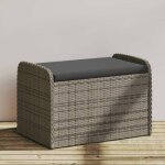 Vidaxl banc de rangement avec coussin coffre � jouets meuble de rangement organisateur de jardin terrasse ...