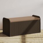 Vidaxl banc de rangement et coussin, coffre  jouets, meuble de rangement, organisateur de jardin terrasse ...
