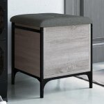 Vidaxl banc de rangement coffre de rangement avec coussin organisateur de vtements jouets couloir salon ...