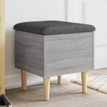 Vidaxl banc de rangement coffre avec couvercle banc  chaussures avec sige tabouret de salon moderne ...