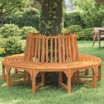 Vidaxl banc de tour darbre rond �208 cm bois massif eucalyptus 3154103