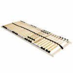 Vidaxl sommier � lattes marron 70 x 190 cm bois de h�tre massif cadre de lit moderne design rectangulaire ...