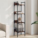 Vidaxl bibliothque  4 niveaux chne 35x30x1385 cm bois dingnierie 838850