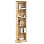 Vidaxl biblioth�que corona 46x20x170 cm bois de pin massif �tag�re �tag�re � livres support de livre ...