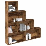 Vidaxl biblioth�que vieux bois 157x24x160 cm bois ding�nierie biblioth�que meuble � livres armoire de ...