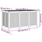 Vidaxl bo�te de rangement de jardin 150x80x75 cm bois massif dacacia 319707