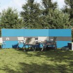 Vidaxl brise - vent de camping bleu 490x123 cm imperm�able brise - vent de plage brise - vent de camping ...