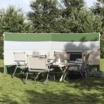 Vidaxl brise - vent de camping vert 340x130 cm imperm�able brise - vent de plage brise - vent de camping ...