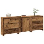 Vidaxl buffet 3 pcs vieux bois bois ding�nierie 3329179