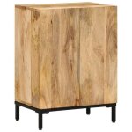Vidaxl buffet 53x35x72 cm bois massif de manguier, armoire de rangement, meuble de rangement de cuisine, ...