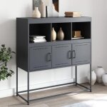 Vidaxl buffet armoire avec compartiments placard avec porte meuble de rangement chambre salon intrieur ...
