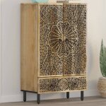 Vidaxl buffet armoire lat�rale avec pieds et porte meuble de rangement organisateur de salon salle de ...