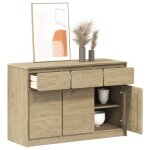 Vidaxl buffet armoire avec portes meuble de rangement organisateur de salle de sjour salon couloir moderne ...