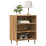 Vidaxl buffet chne artisanal 57x35x75 cm bois d'ingnierie, armoire de rangement, meuble d'entre, meuble ...