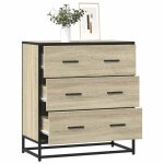 Vidaxl buffet chêne sonoma 68x35x76 cm bois dingénierie et métal armoire de rangement armoire de couloir ... Vidaxl buffet chêne sonoma 68x35x76 cm bois dingénierie et métal armoire de rangement armoire de couloir ...