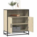 Vidaxl buffet chne sonoma 68x35x76 cm bois d'ingnierie, armoire de rangement, meuble d'entre, meuble ...