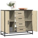 Vidaxl buffet chêne sonoma 92x35x76 cm bois dingénierie meuble de rangement meuble de rangement de cuisine ... Vidaxl buffet chêne sonoma 92x35x76 cm bois dingénierie meuble de rangement meuble de rangement de cuisine ...