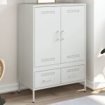 Vidaxl buffet haut armoire avec pieds et compartiments placard avec porte organisateur de salle de sjour ...