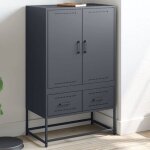 Vidaxl buffet haut armoire avec tiroirs placard avec porte meuble de rangement organisateur de salle ...