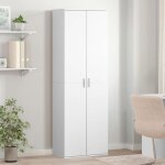 Vidaxl buffet haut blanc 60x35x180 cm bois d?ing�nierie buffet meuble de rangement armoire haute armoire ...