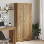 Vidaxl buffet haut chne artisanal 825x305x185 cm bois dingnierie buffet meuble de rangement armoire ...