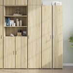 Vidaxl buffet haut ch�ne sonoma 40x425x185 cm bois ding�nierie buffet armoire de rangement panneau lat�ral ...
