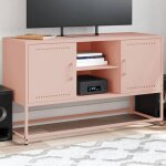 Vidaxl buffet haut rose 36x39x123 cm acier buffet placard armoire lat�rale armoire armoire de rangement ...