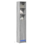 Vidaxl buffet avec led sonoma gris 36x325x200 cm bois dingénierie meuble de rangement meuble de rangement ... Vidaxl buffet avec led sonoma gris 36x325x200 cm bois dingénierie meuble de rangement meuble de rangement ...