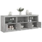Vidaxl buffet avec lumi�res led armoire avec porte meuble de rangement organisateur de salon salle de ...