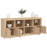 Vidaxl buffet avec lumi�res led ch�ne sonoma 163x37x67 cm 3209074