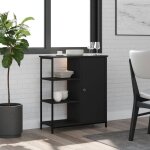 Vidaxl buffet noir 70x30x80 cm bois ding�nierie 835489
