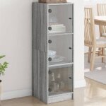 Vidaxl buffet avec portes en verre armoire lat�rale avec rangement meuble de salon salle de s�jour int�rieur ...