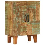 Vidaxl buffet sculpt  la main 55x30x75 cm bois massif rcupration armoire placard buffet haut armoire ...