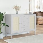 Vidaxl buffet senja aspect rotin blanc 112x40x80cm bois massif de pin 358026 Vidaxl buffet senja aspect rotin blanc 112x40x80cm bois massif de pin 358026