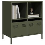 Vidaxl buffet vert olive 68x39x735 cm acier lamin� � froid meuble de rangement meuble de rangement de ...