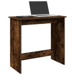 Vidaxl bureau ch�ne fum� 80x40x75 cm bois ding�nierie bureau bureau d�tude bureau dordinateur mobilier ...