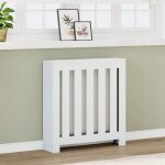 Vidaxl cache - radiateur blanc 78x20x82 cm bois dingnierie bouchon de radiateur cache - radiateur haut ...