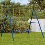 Vidaxl cadre de balan�oire ext�rieur et 4 crochets de suspension acier cadre de balan�oire de jardin ...