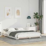Vidaxl cadre de lit bas en blanc 140 x 220 cm en bois de pin massif. fini mat facile à monter. style ... Vidaxl cadre de lit bas en blanc 140 x 220 cm en bois de pin massif. fini mat facile à monter. style ...